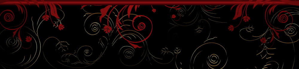 Vector black and red floral background for text with pattern